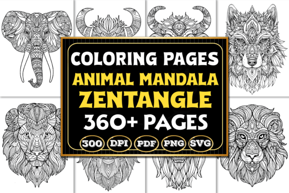 Download Animal Mandala Zentangle Coloring Pages - Animal mandala Collection
