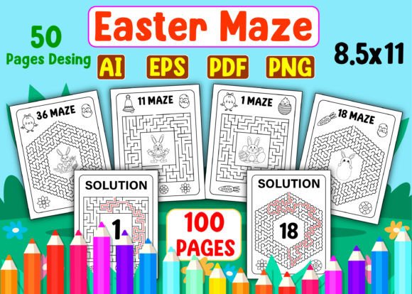 Download Easter Mazes Activity Pages for Kids - Activity pages for kids Collection