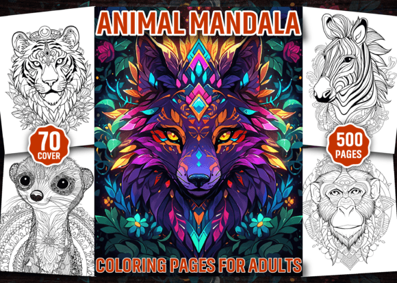 Download 500 Animal Mandala Coloring Pages - Animal mandala Collection