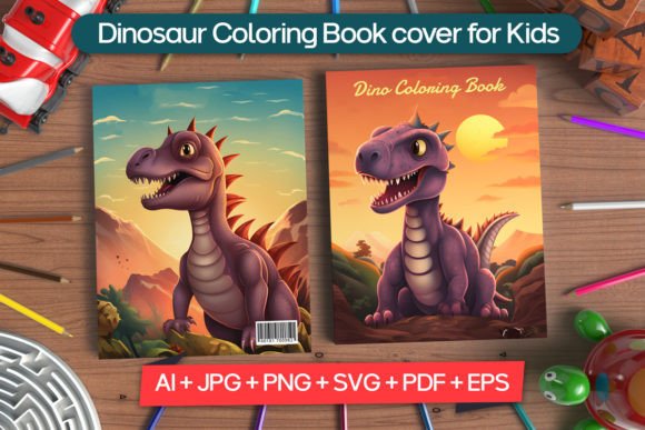 Download Dinosaur Coloring Book Cover for Kids - Book cover for kids Collection