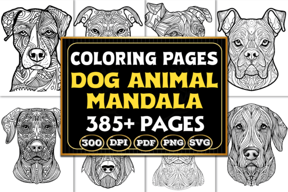 Download Dog Animal Mandala Coloring Pages - Animal mandala Collection