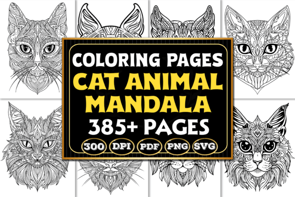 Download Cat Animal Mandala Coloring Pages - Animal mandala Collection