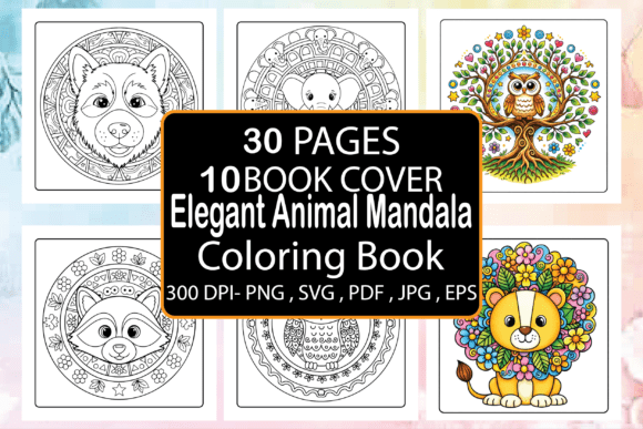Download Elegant Animal Mandala Coloring Book - Animal mandala Collection