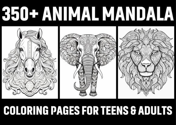 Download 350+ Animal Mandala Coloring Pages - Animal mandala Collection