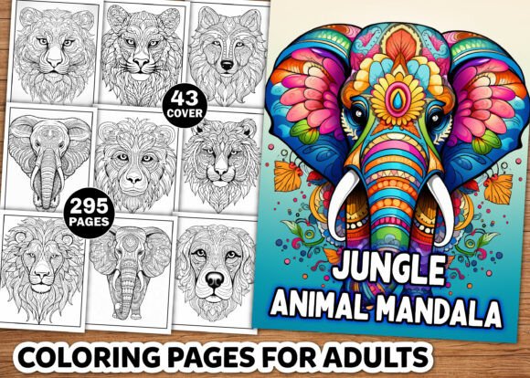 Download Jungle Animal Mandala Coloring Pages - Animal mandala Collection