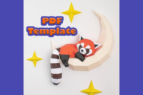 Download Red Panda on the Moon PDF Template - Premium Resources