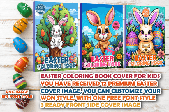 Download Easter Coloring Book Cover for Kids - Book cover for kids Collection